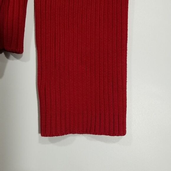 Jones New York Cardigan Women's P Large Red  Knit Long Sleeve Full Zip Office - Picture 6 of 9